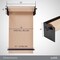Jumbl Wall Mounted Kraft Paper Dispenser, Hanging Craft Paper Roll Holder with Paper Cutter (Black)